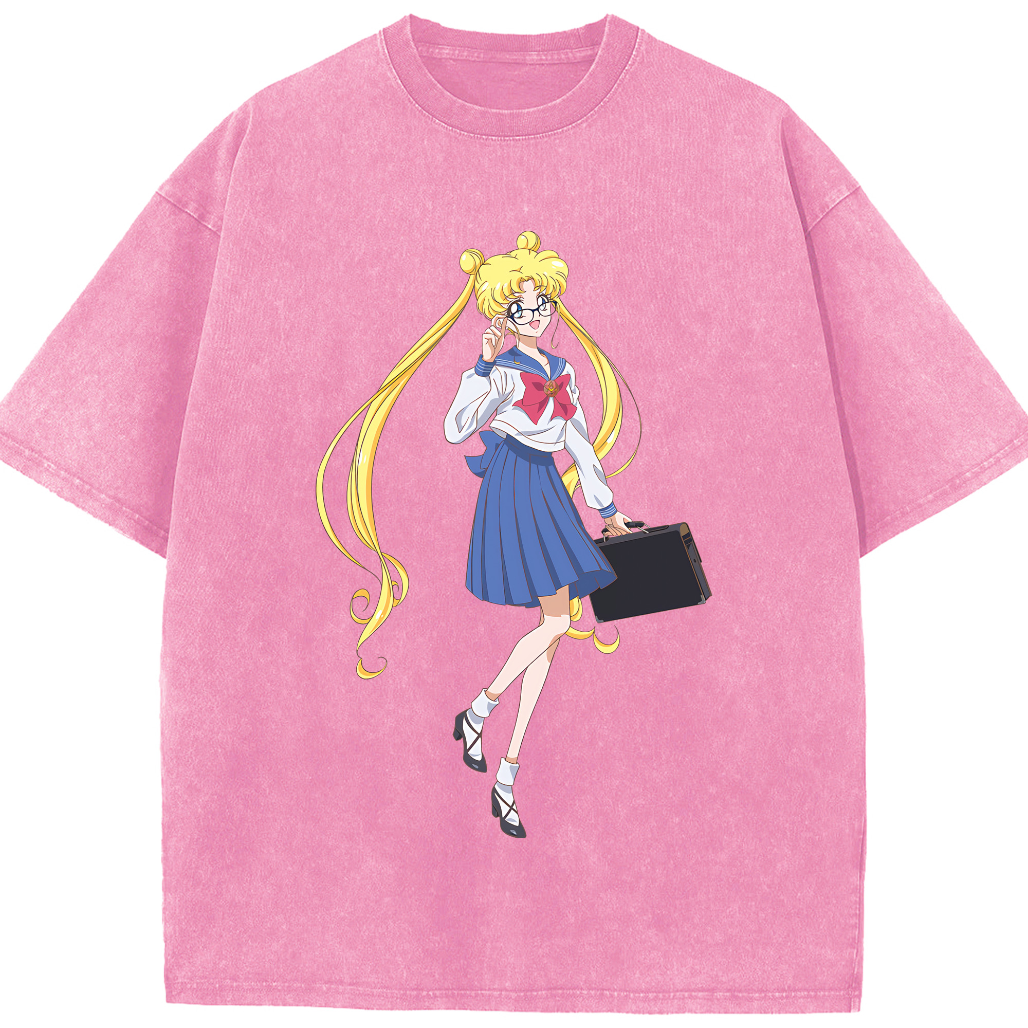 （画像用） 美少女戦士セーラームーン 愛野 美奈子 あいの みなこ Sailor Moon Aino Minako 綿100% ヴィンテージ風 半袖Tシャツ（フロントプリント）